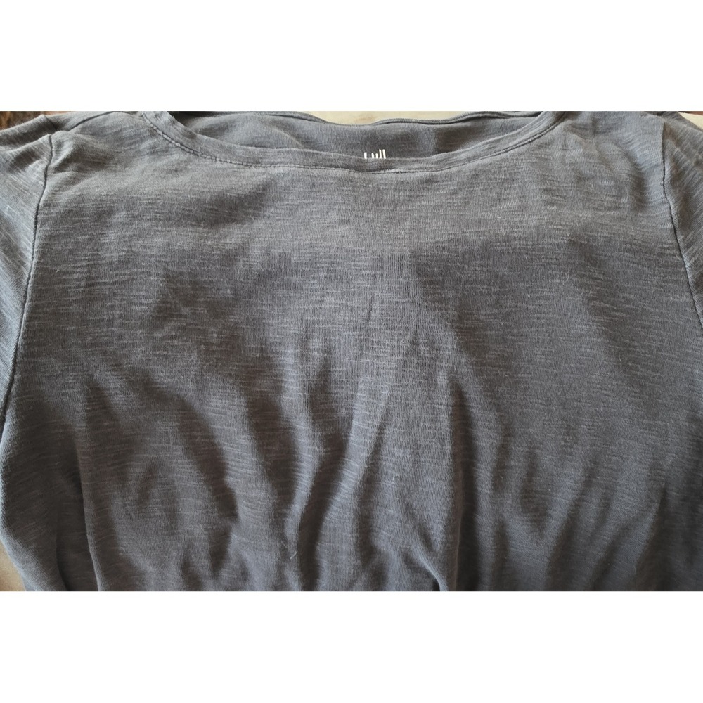 J.Jill Womens M Black 3/4 Sleeve Tee 100% Pima Cotton Solid Casual Top Shirt - Picture 5 of 6